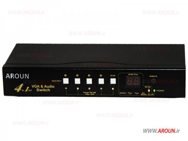 سویچر 4 کانال اتومات VGA AROUN با صدا 450 mhz